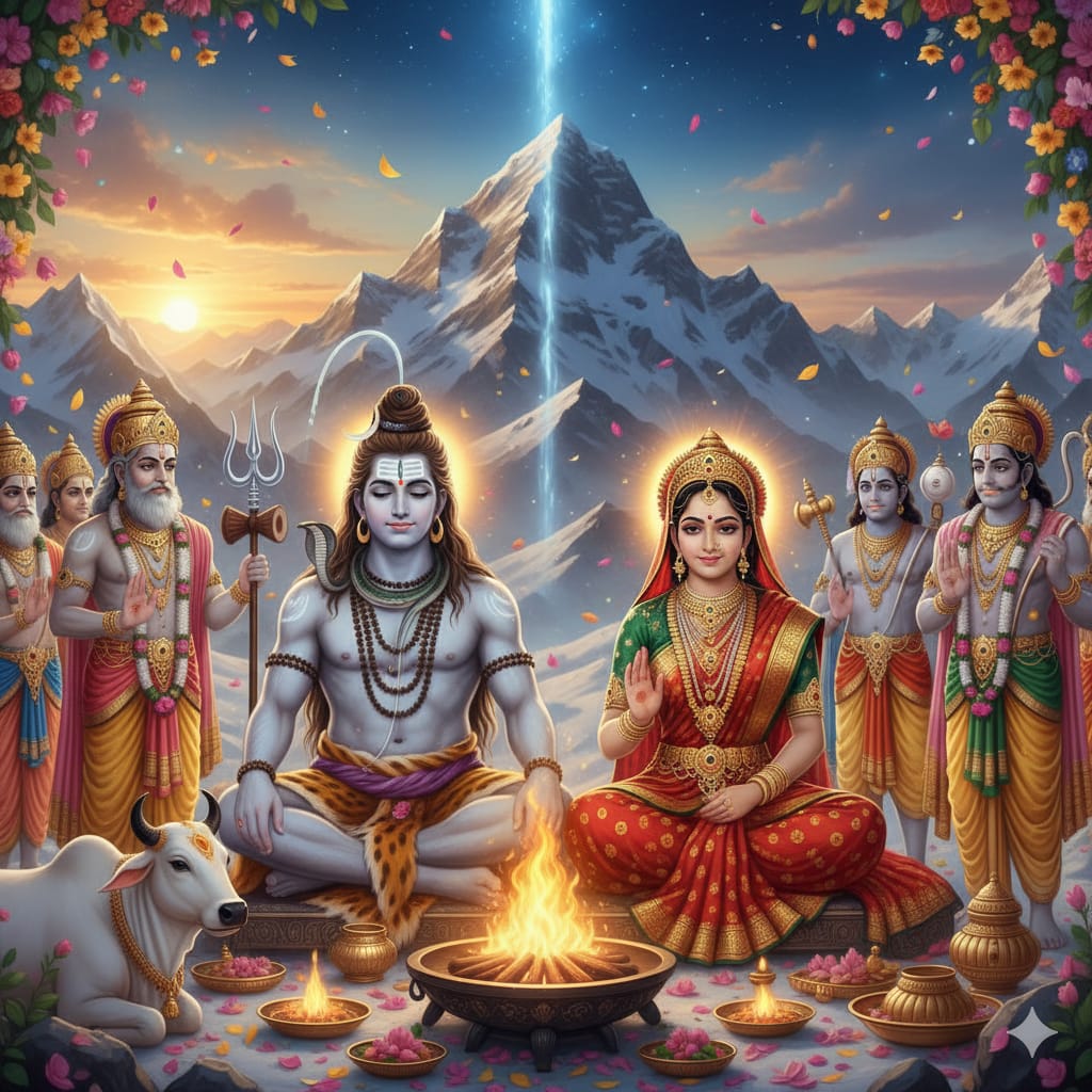 Mahashivratri kyon manate hain dikhata hua dhyan mudra mein Bhagwan Shiv