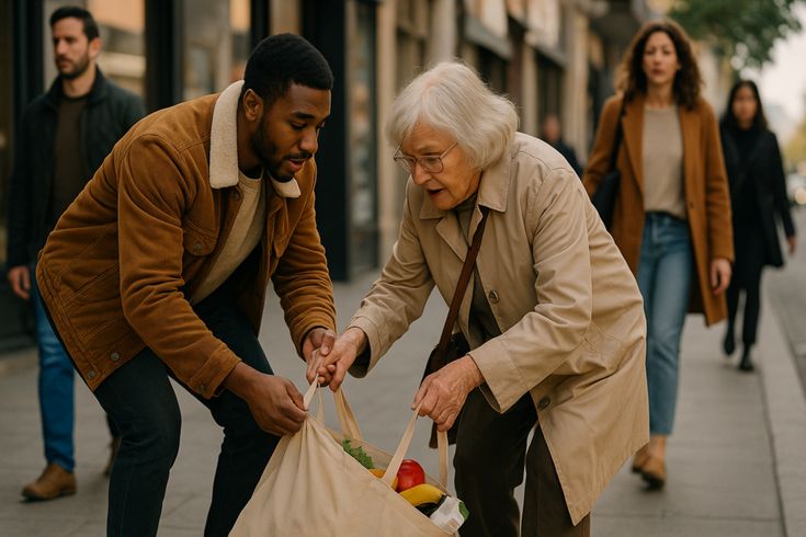 People helping each other on Kindness Day